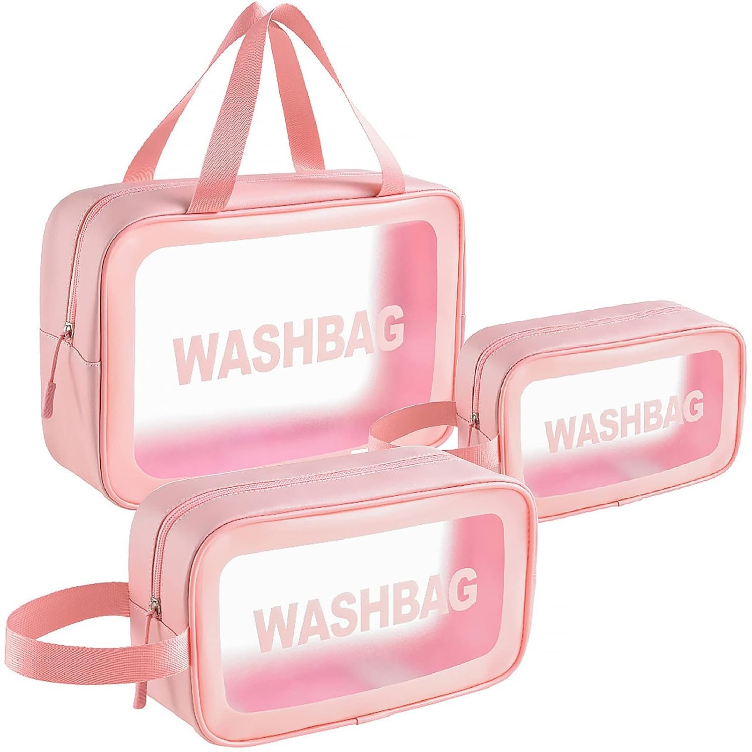 3 Pcs Wash Bag Set: 1 Best Heavy-Duty Waterproof Travel Kit