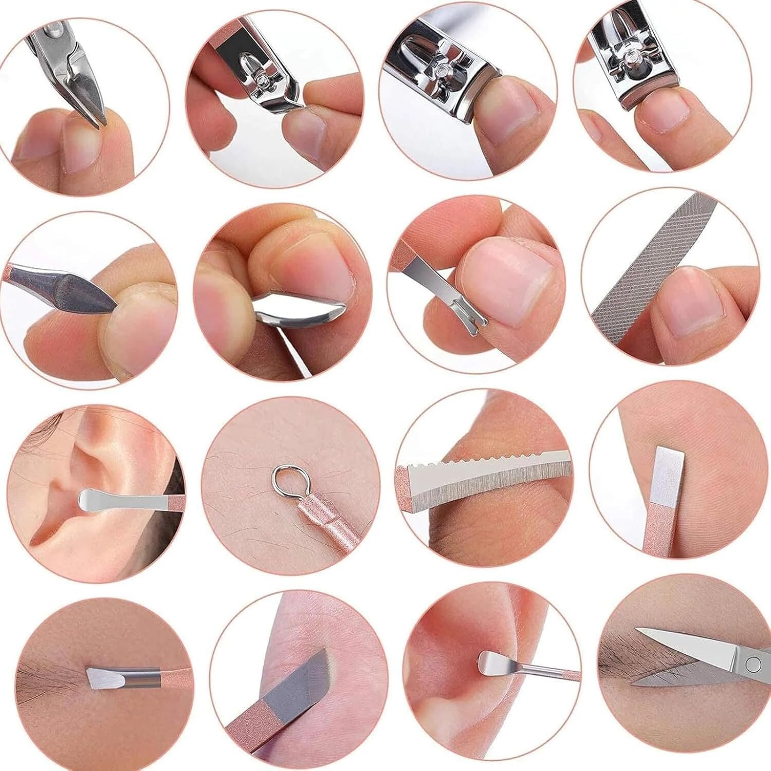 manicure pedicure kit with nail clippers and scissors