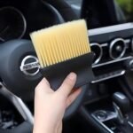 Mini car detailing brush cleaning AC vent