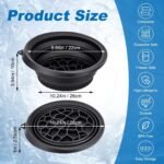 This collapsible silicone face ice bath bowl comes with a built-in ice tray, folding flat for storage between facial ice dips at home.