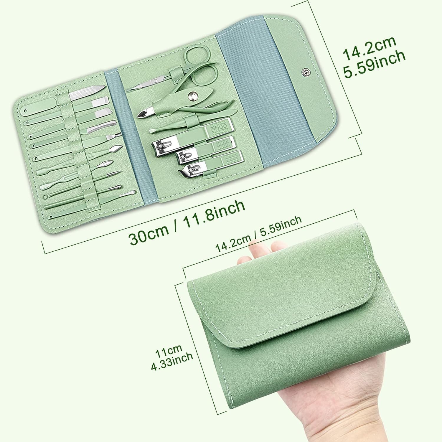 16 in 1 manicure kit stainless steel