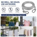Stainless steel clothesline for drying clothes