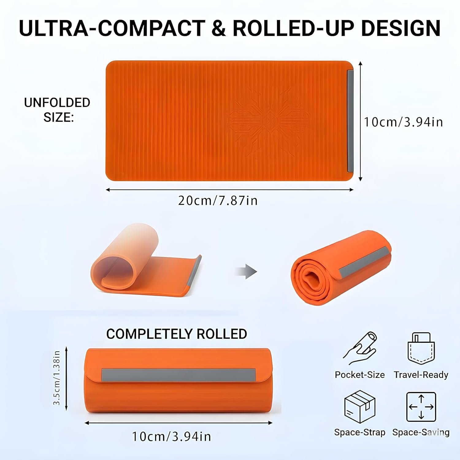 Foldable Silicone Phone Stand – Orange Adjustable Holder