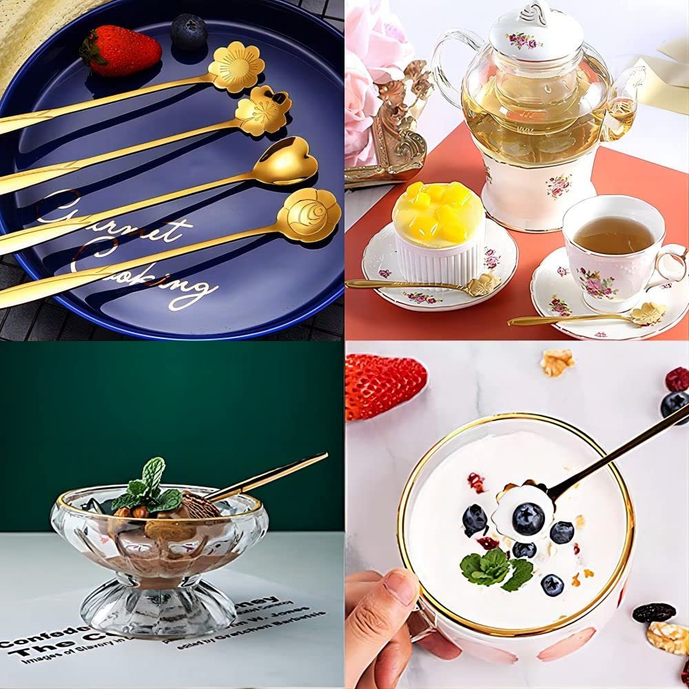 Spoons used for dessert service