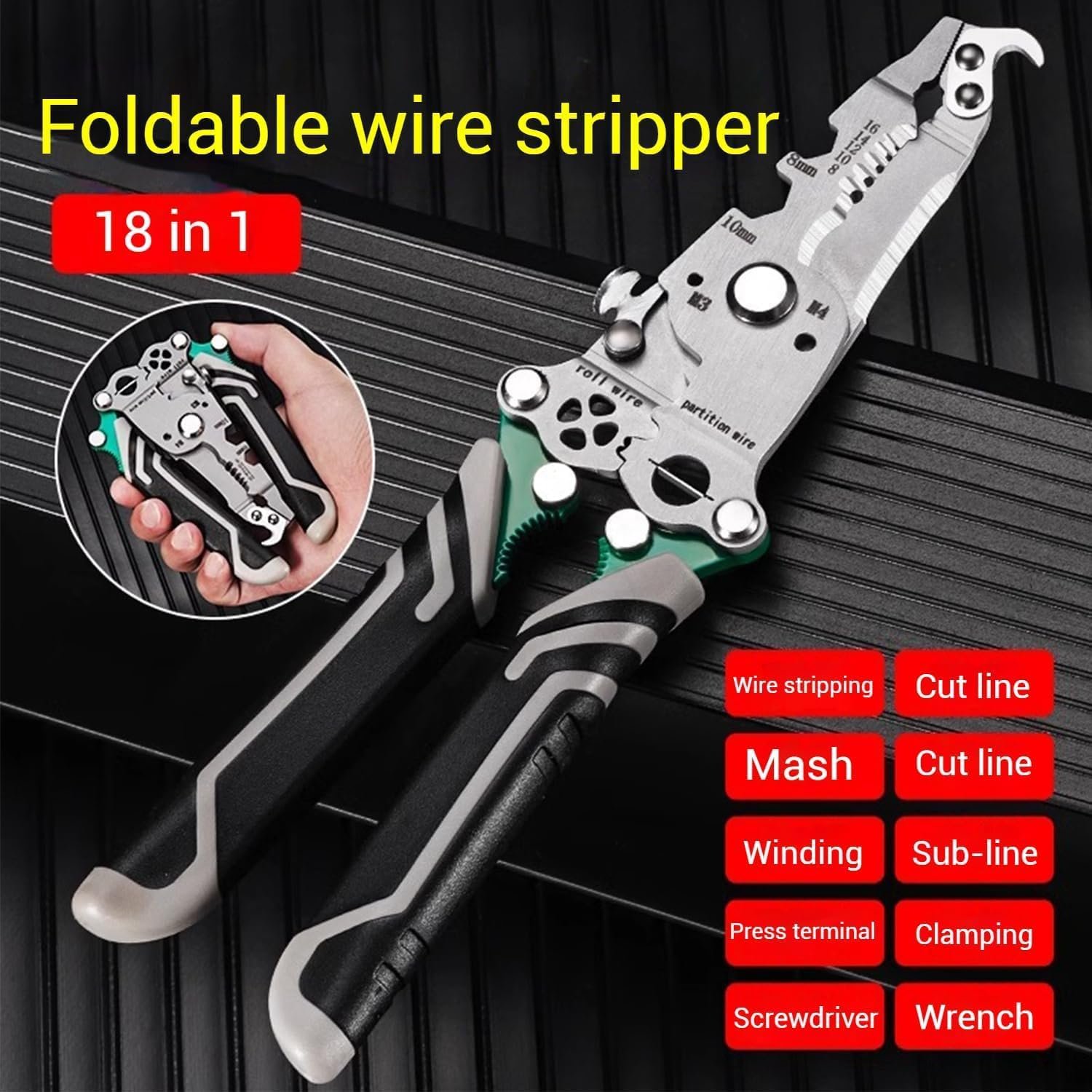 18 in 1 multifunctional wire stripping plier