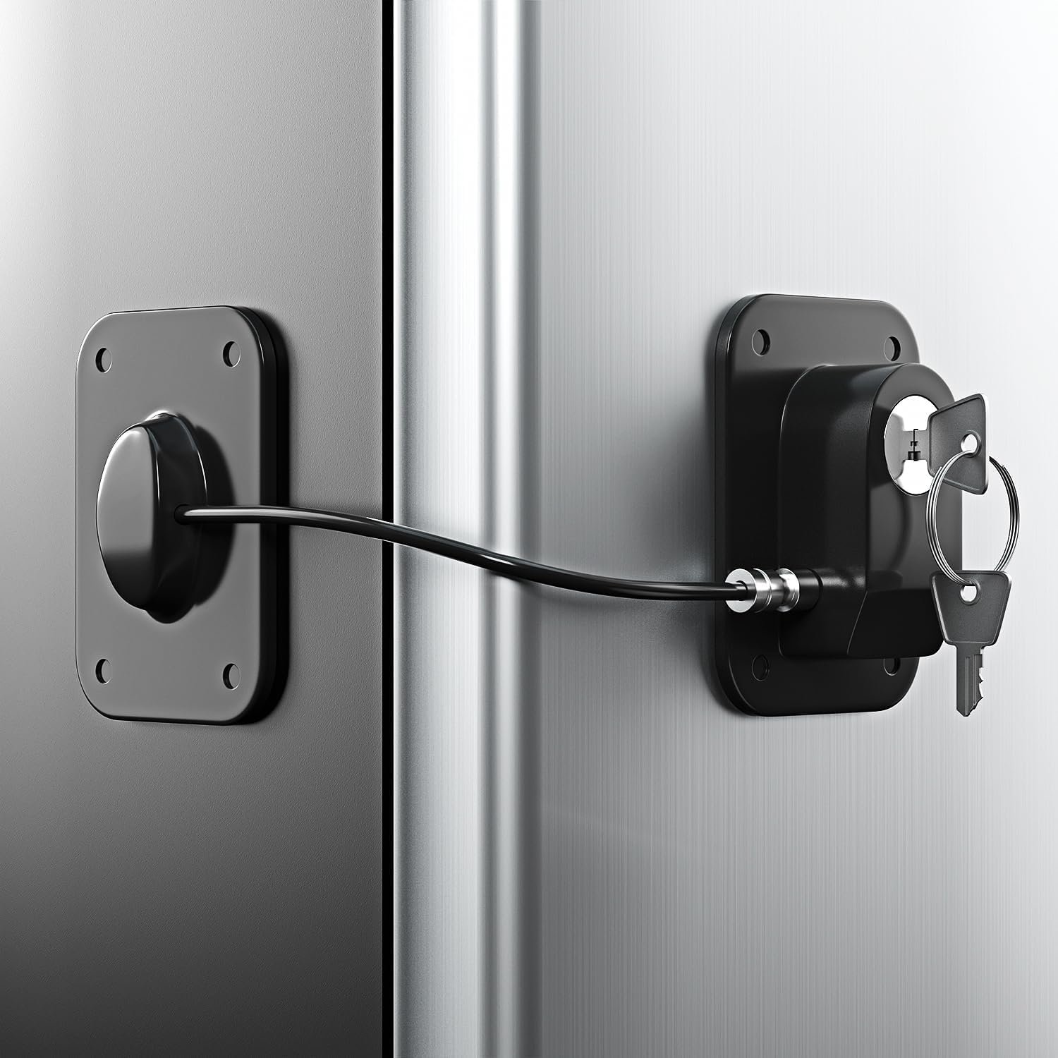 Adhesive child safety lock for cabinet