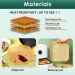 100 pcs square air fryer paper liners