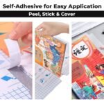 30 pcs transparent self adhesive book cover sheets
