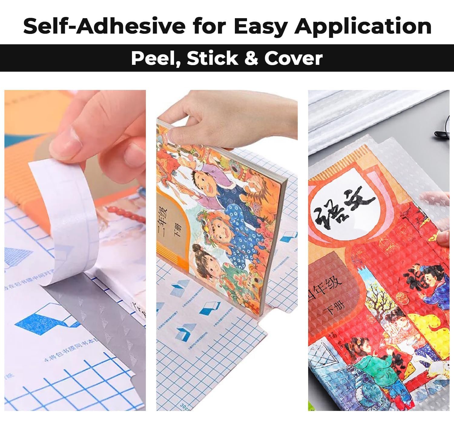 30 pcs transparent self adhesive book cover sheets