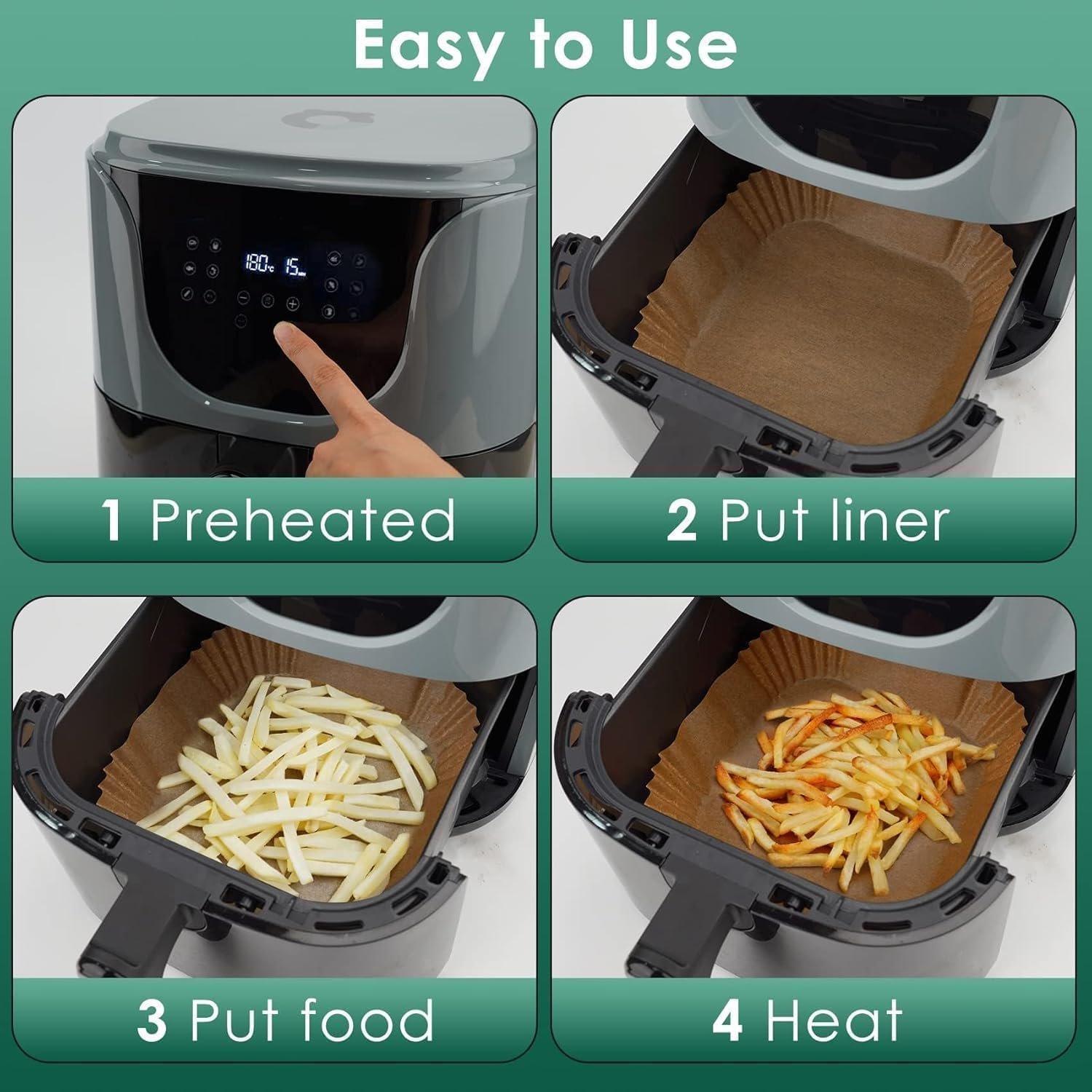 disposable non stick air fryer paper sheets