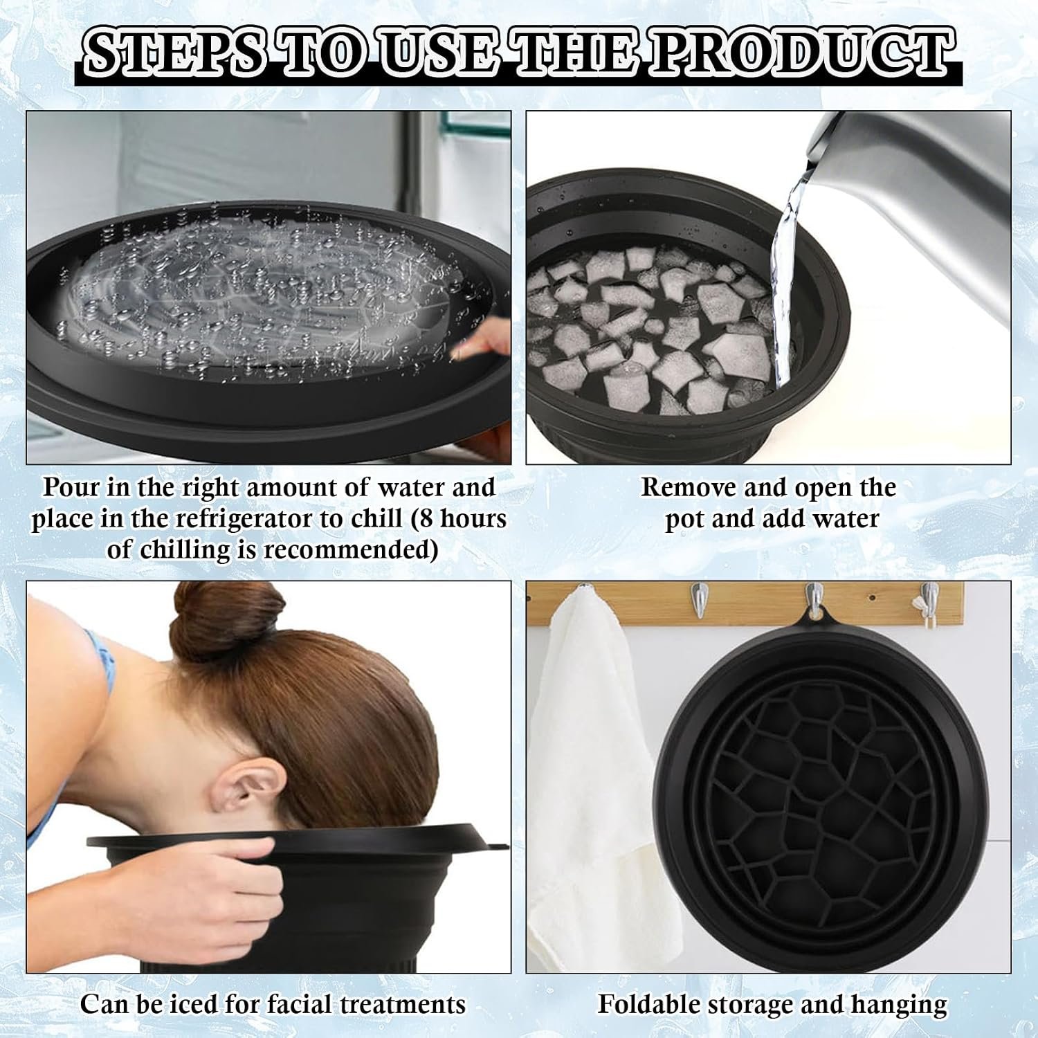 Bowl folded flat for storage