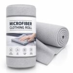 Microfiber cleaning cloth roll with tear-away sheets