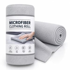 Microfiber cleaning cloth roll with tear-away sheets