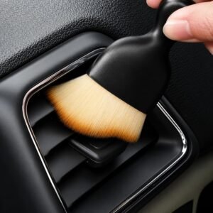 Brush reaching dashboard corner and gap