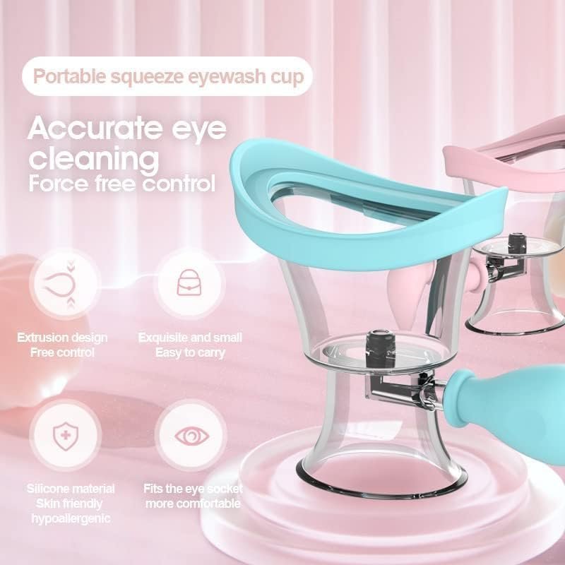 Eye wash cup shown empty before use